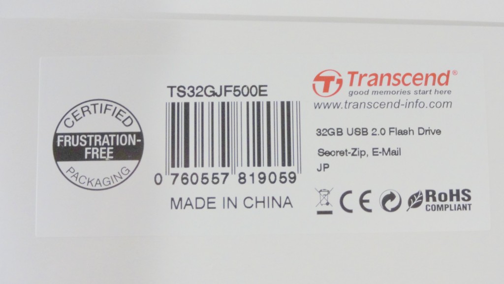 Transcend  TS32GJF500E USB memory with USB2.0 package (2)