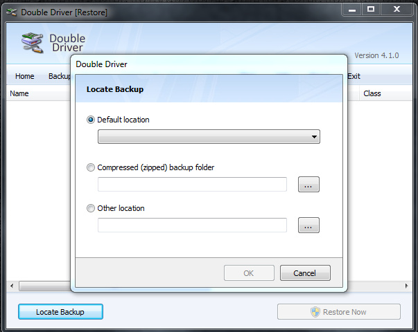 Double Driver Locate backup